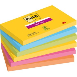 KARTECZKI POST-IT SUPER STICKY 76x127mm MIX KOLOR (6x90) Post-it