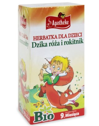 Apotheke Herbatka Dla Dzieci Dzika Róża Rokitnik Po 9 Miesiącu BIO 30g (20x1,5g)