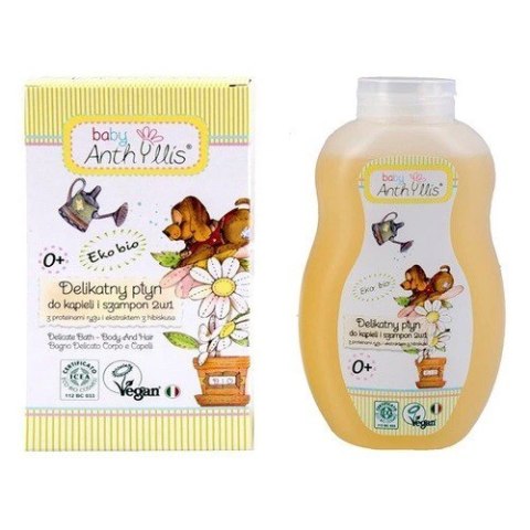 Baby Anthyllis Szampon Płyn Do Kąpieli 2w1 Proteiny Ryżu Hibiskus 400 ml