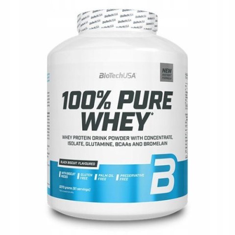 BioTech USA 100% Pure Whey 2270 g o smaku black biscuit
