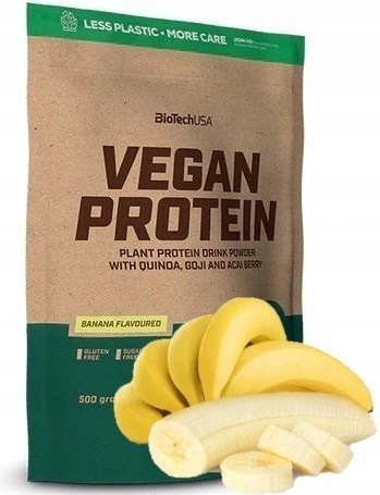 BioTech USA Vegan Protein 500g o smaku bananowym