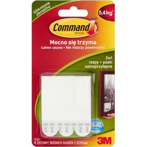 Rzepy Command (do wieszania obrazów) białe (4) COMMAND