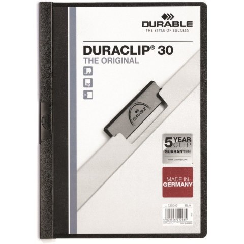 SKOROSZYT Z KLIPSEM DURABLE DURACLIP 30 CZARNY Durable SKOROSZYT Z KLIPSEM DURABLE DURACLIP 30 CZARNY Durable