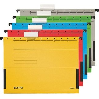 TECZKA ZAWIESZANA LEITZ ALPHA A4 Z BOKAMI ŻÓŁTA Leitz