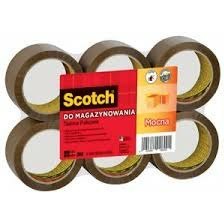 Taśma pakowa Scotch 371 50mm/66m Hot-melt brązowa (6) Scotch