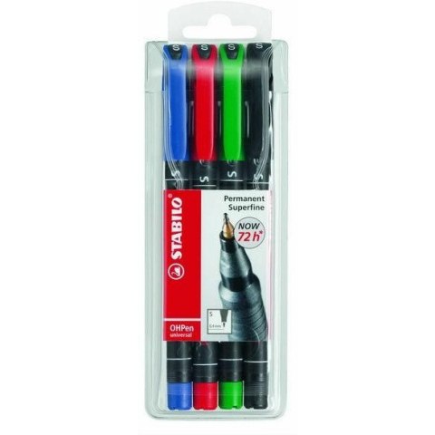 FOLIOPIS STABILO OHPEN UNIVERSAL 0,4mm 4 KOLORY Stabilo