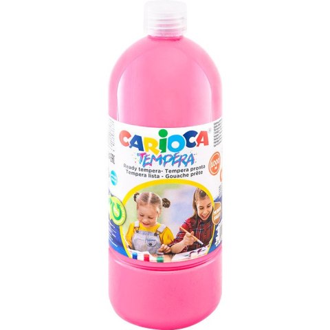 Farba tempera Carioca 1000ml różowa CARIOCA Farba tempera Carioca 1000ml różowa CARIOCA