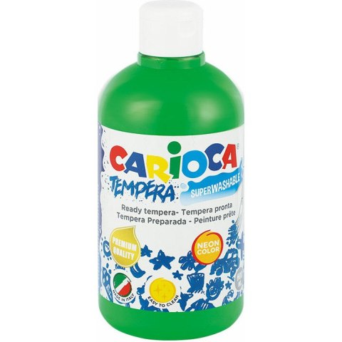 Farba tempera Carioca 500ml neon zielona CARIOCA Farba tempera Carioca 500ml neon zielona CARIOCA