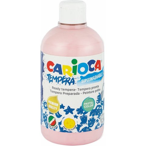 Farba tempera Carioca 500ml pastel różowa CARIOCA Farba tempera Carioca 500ml pastel różowa CARIOCA