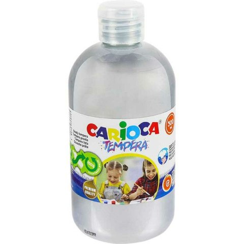 Farba tempera Carioca 500ml srebrna CARIOCA Farba tempera Carioca 500ml srebrna CARIOCA