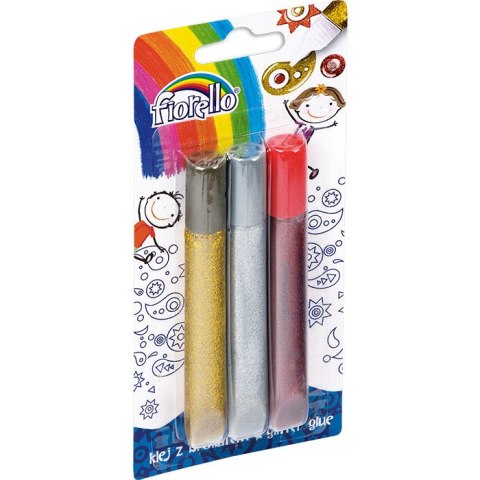 KLEJ Z BROKATEM FIORELLO 13ml*3 KOLORY FIORELLO KLEJ Z BROKATEM FIORELLO 13ml*3 KOLORY FIORELLO
