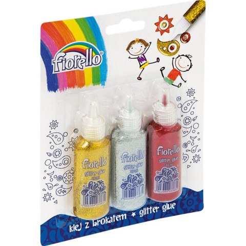 KLEJ Z BROKATEM FIORELLO 20ml*3 KOLORY FIORELLO KLEJ Z BROKATEM FIORELLO 20ml*3 KOLORY FIORELLO