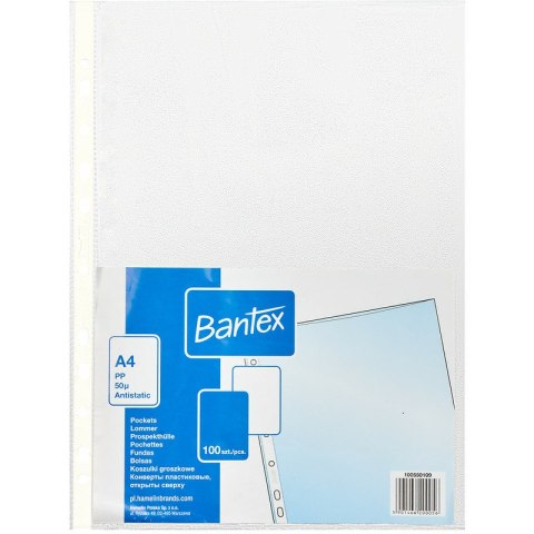 Koszulki Bantex A4/50µm groszkowe (100) Bantex Koszulki Bantex A4/50µm groszkowe (100) Bantex