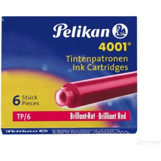 Naboje do pióra wiecznego krótkie czerwone PELIKAN Pelikan