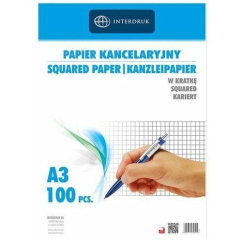 PAPIER KANCELARYJNY A3 # 100 ARKUSZY Interdruk PAPIER KANCELARYJNY A3 # 100 ARKUSZY Interdruk