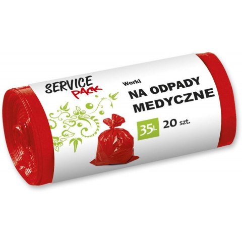 WORKI NA ODPADY MEDYCZNE 35L LDPE CZERWONE (20) SERVICE PACK WORKI NA ODPADY MEDYCZNE 35L LDPE CZERWONE (20) SERVICE PACK
