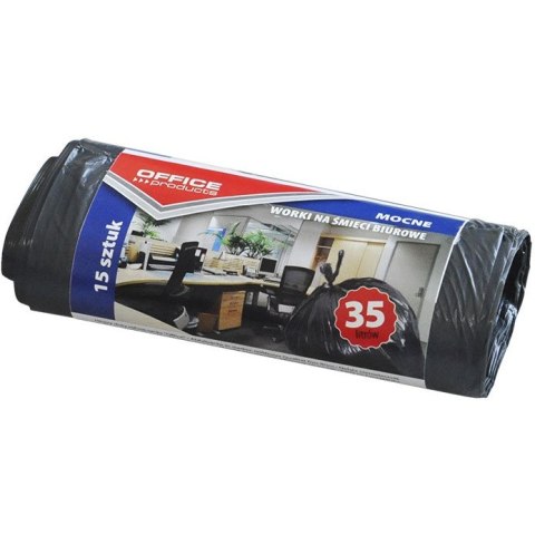 Worki na śmieci Office Products 35L LDPE czarne (15) Office Products Worki na śmieci Office Products 35L LDPE czarne (15) Office Products