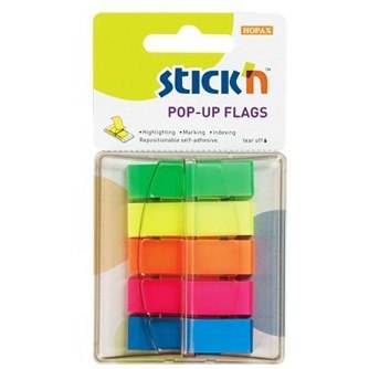 ZAKŁADKI STICK'N 12*45mm 5 KOLORÓW (5*40) STICK'N ZAKŁADKI STICK'N 12*45mm 5 KOLORÓW (5*40) STICK'N