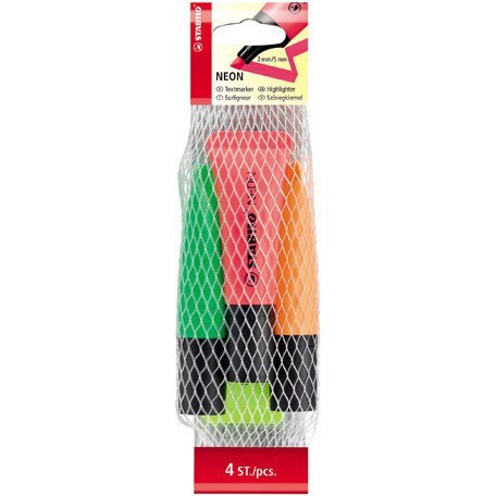 ZAKREŚLACZ STABILO NEON 4 KOLORY Stabilo ZAKREŚLACZ STABILO NEON 4 KOLORY Stabilo