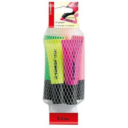 ZAKREŚLACZE STABILO NEON 5 KOLORÓW Stabilo ZAKREŚLACZE STABILO NEON 5 KOLORÓW Stabilo