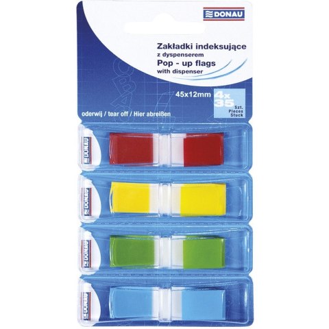 Zakładki Donau 12x45mm 4 kolory (4x35) Donau Zakładki Donau 12x45mm 4 kolory (4x35) Donau
