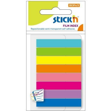 Zakładki Sick'n 8x45mm 8 kolorów (8x20) STICK'N Zakładki Sick'n 8x45mm 8 kolorów (8x20) STICK'N
