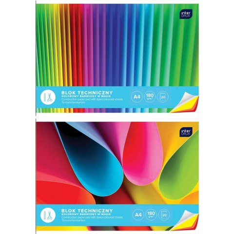 Blok techniczny Interdruk A4/20k kolorowy Interdruk Blok techniczny Interdruk A4/20k kolorowy Interdruk
