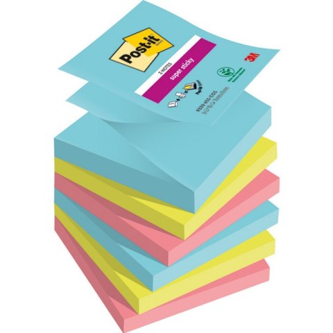 Karteczki Post-it Super Sticky Z-Notes 76x76mm (R330-6SS-COS) 3 kolory (6x90) Post-it Karteczki Post-it Super Sticky Z-Notes 76x76mm (R330-6SS-COS) 3 kolory (6x90) Post-it