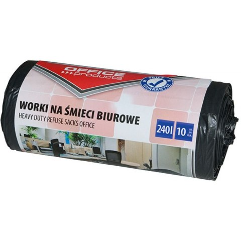 Worki na śmieci Office Products 240L LDPE czarne (10) Office Products Worki na śmieci Office Products 240L LDPE czarne (10) Office Products