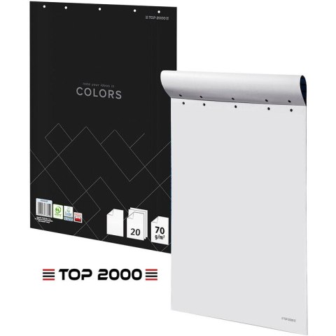 Blok do flipchartu Top 2000 Colors 64x90cm gładki (20) Top 2000 Blok do flipchartu Top 2000 Colors 64x90cm gładki (20) Top 2000