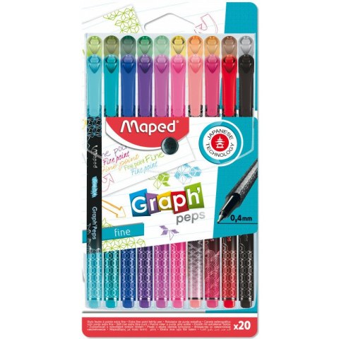 CIENKOPISY MAPED GRAPH'PEPS DECO0,4mm 20 KOLORÓW Maped CIENKOPISY MAPED GRAPH'PEPS DECO0,4mm 20 KOLORÓW Maped