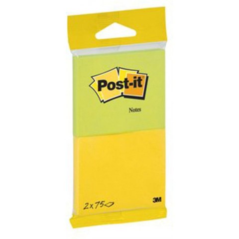Karteczki Post-it 76x63.5mm (6720-YG) żółto-zielone (2x75) Post-it Karteczki Post-it 76x63.5mm (6720-YG) żółto-zielone (2x75) Post-it