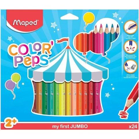 Kredki Maped Color'Peps Jumbo Early Age 24 kolory Maped Kredki Maped Color'Peps Jumbo Early Age 24 kolory Maped