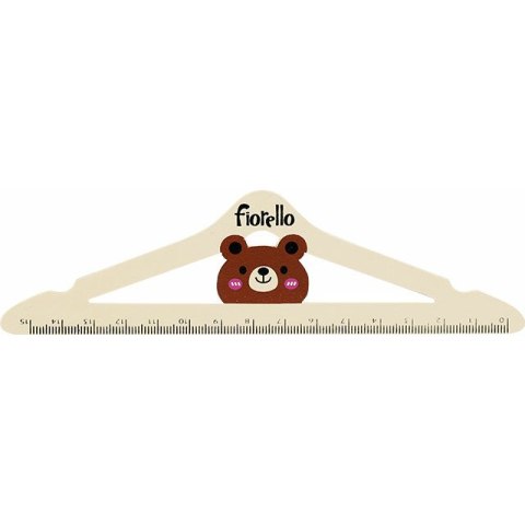 Linijka drewniana Fiorello 15cm miś wieszak FIORELLO Linijka drewniana Fiorello 15cm miś wieszak FIORELLO