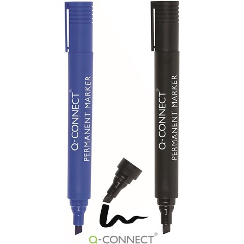 Marker permanentny Q-Connect 3-5mm ścięty niebieski Q-CONNECT Marker permanentny Q-Connect 3-5mm ścięty niebieski Q-CONNECT