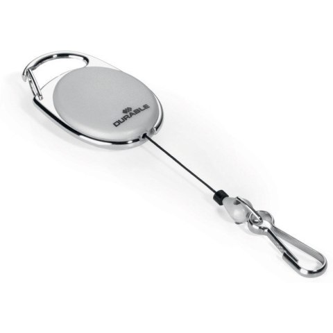 Mechanizm ściągający Durable Jojo Style z karabińczykiem szary Durable Mechanizm ściągający Durable Jojo Style z karabińczykiem szary Durable
