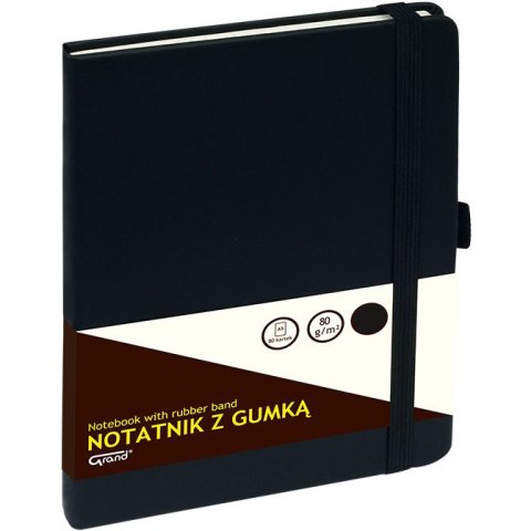 Notatnik Grand A5/80k kratka czarny Grand Notatnik Grand A5/80k kratka czarny Grand