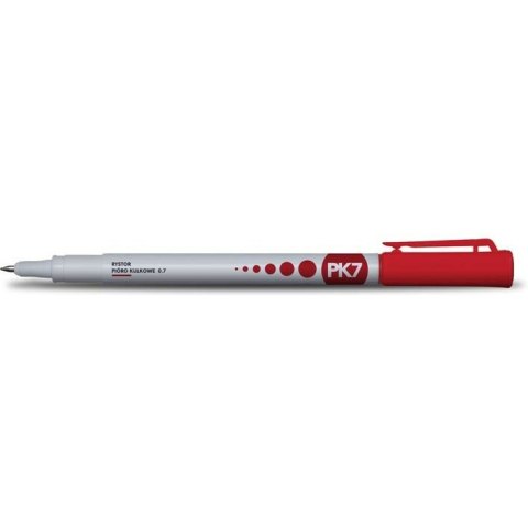 PIÓRO KULKOWE RYSTOR PK7 0.7mm CZERWONE Rystor PIÓRO KULKOWE RYSTOR PK7 0.7mm CZERWONE Rystor