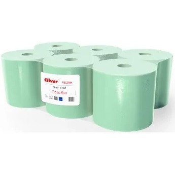 Ręcznik w rolce Cliver 130m 1w makulatura zielone (6) Cliver Ręcznik w rolce Cliver 130m 1w makulatura zielone (6) Cliver