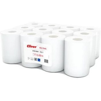 Ręcznik w rolce Cliver 65m 1w makulatura białe (12) Cliver Ręcznik w rolce Cliver 65m 1w makulatura białe (12) Cliver