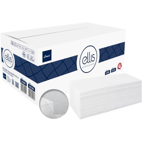 Ręczniki składane Ellis Z-Fold 2w celuloza białe (15x200) Ellis Ręczniki składane Ellis Z-Fold 2w celuloza białe (15x200) Ellis