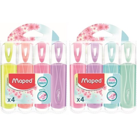 Zakreslacze Maped Fluo'Peps Pastel 4 kolory Maped Zakreslacze Maped Fluo'Peps Pastel 4 kolory Maped