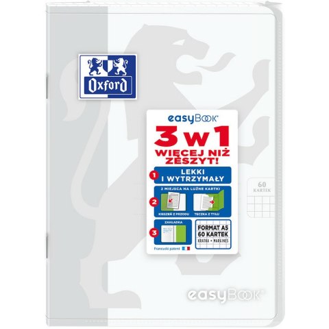 Zeszyt Oxford Easybook A5/60k kratka mix kolorów Oxford Zeszyt Oxford Easybook A5/60k kratka mix kolorów Oxford