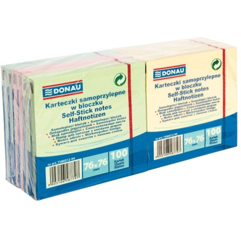 Karteczki Donau 76x76mm mix kolorów (12x100) Donau Karteczki Donau 76x76mm mix kolorów (12x100) Donau