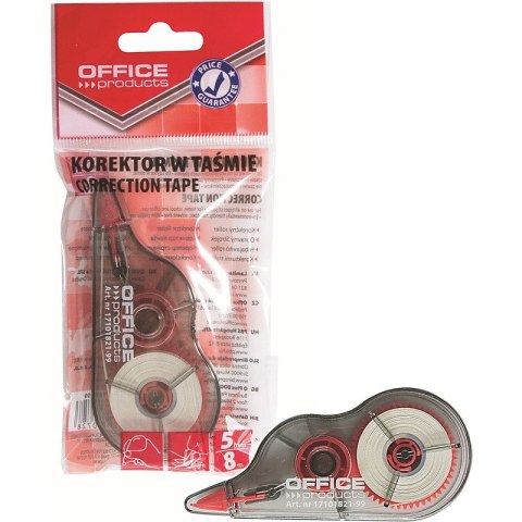Korektor w taśmie Office Products 5mm/8m Office Products Korektor w taśmie Office Products 5mm/8m Office Products