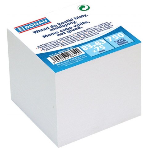 Kostka papierowa Donau 83x83x75mm nieklejona biała Donau Kostka papierowa Donau 83x83x75mm nieklejona biała Donau
