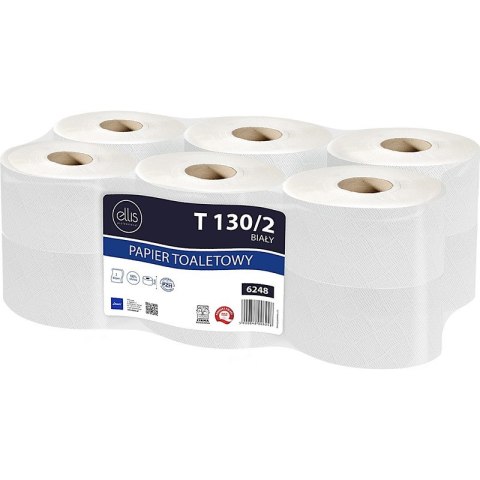 Papier toaletowy Ellis 120m 2w celuloza biały (12) Ellis Papier toaletowy Ellis 120m 2w celuloza biały (12) Ellis