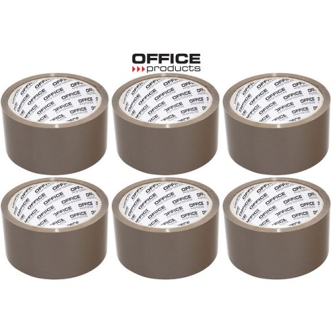Taśma pakowa Office Products 48mm/50y Hot-melt brązowa (6) Office Products Taśma pakowa Office Products 48mm/50y Hot-melt brązowa (6) Office Products
