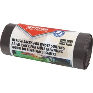 Worki na śmieci Office Products 120L LDPE brązowe (10) Office Products