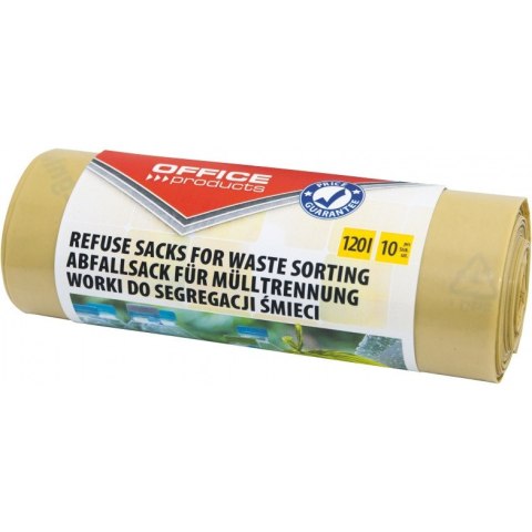 Worki na śmieci Office Products 120L LDPE żółte (10) Office Products Worki na śmieci Office Products 120L LDPE żółte (10) Office Products